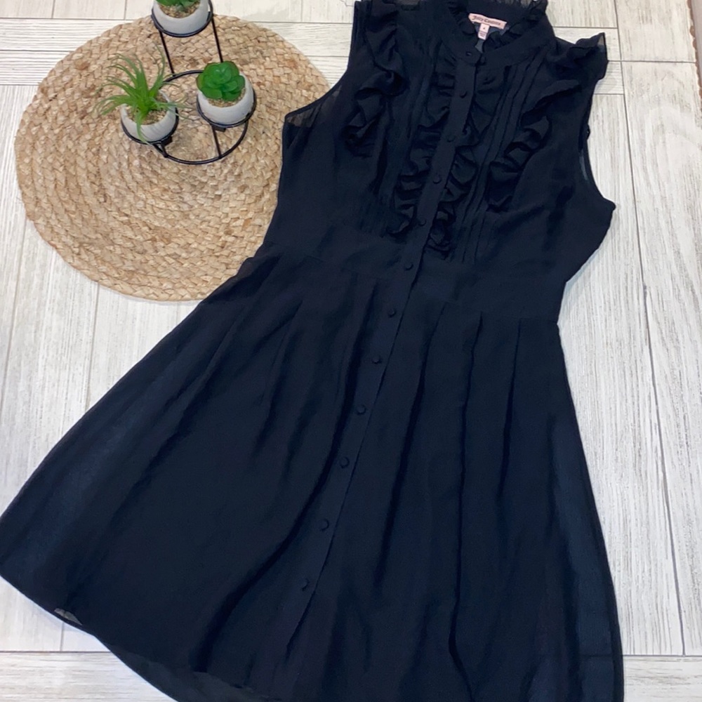 Juicy Couture black ruffle dress NWOT Size 6